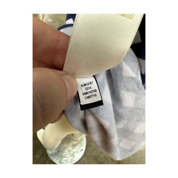 Kate Spade Polkadot Shift Dress Mini Blue White Sleeveless Ruffle Collar - Picture 11 of 12